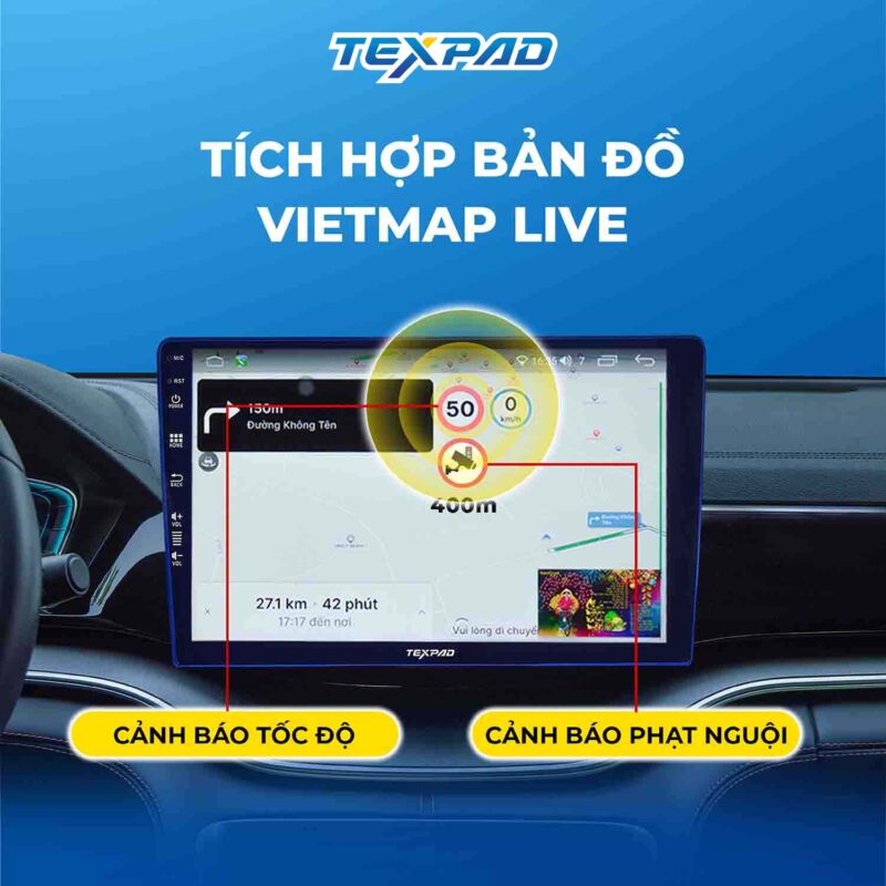 Tích hợp bản đồ Vietmap Live dẫn đường thông minh