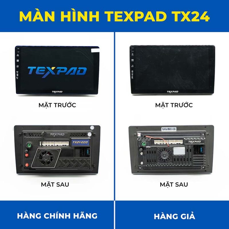 so sánh màn hình texpad thật và giả