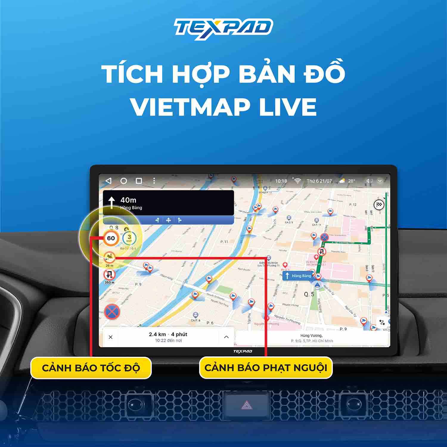 Tích hợp bản đồ dẫn đường thông minh