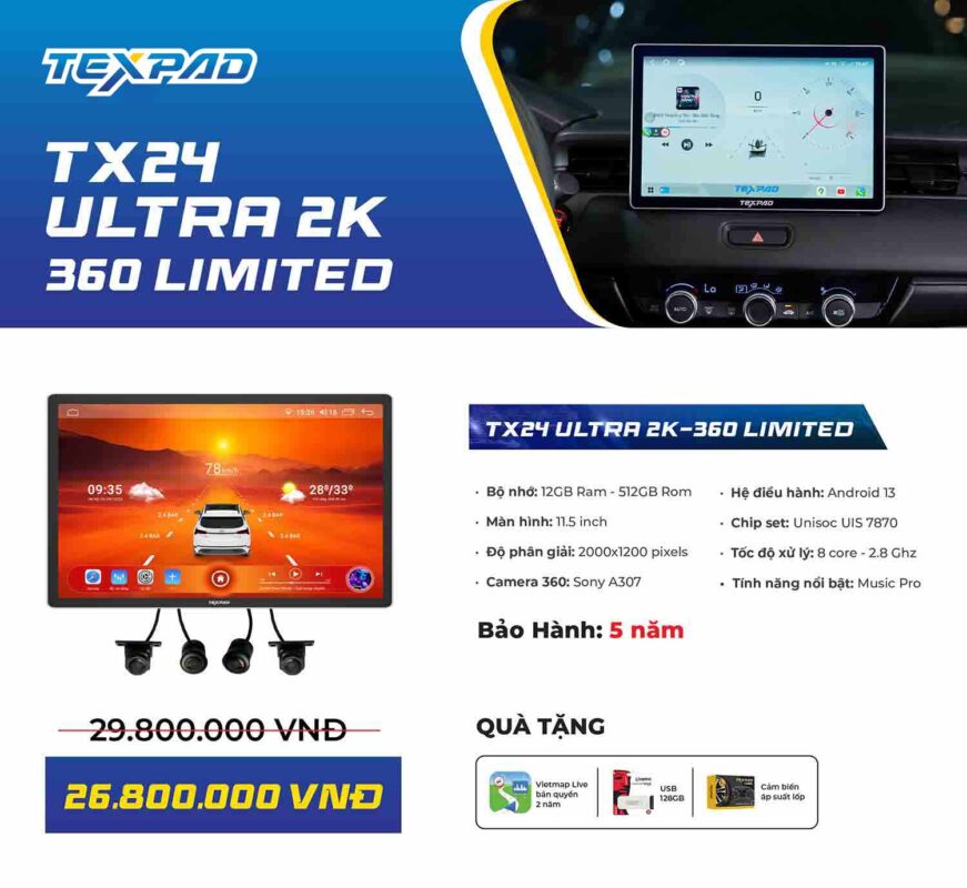 Báo giá màn hình Texpad TX24 Ultra 2K 11.5 Inch