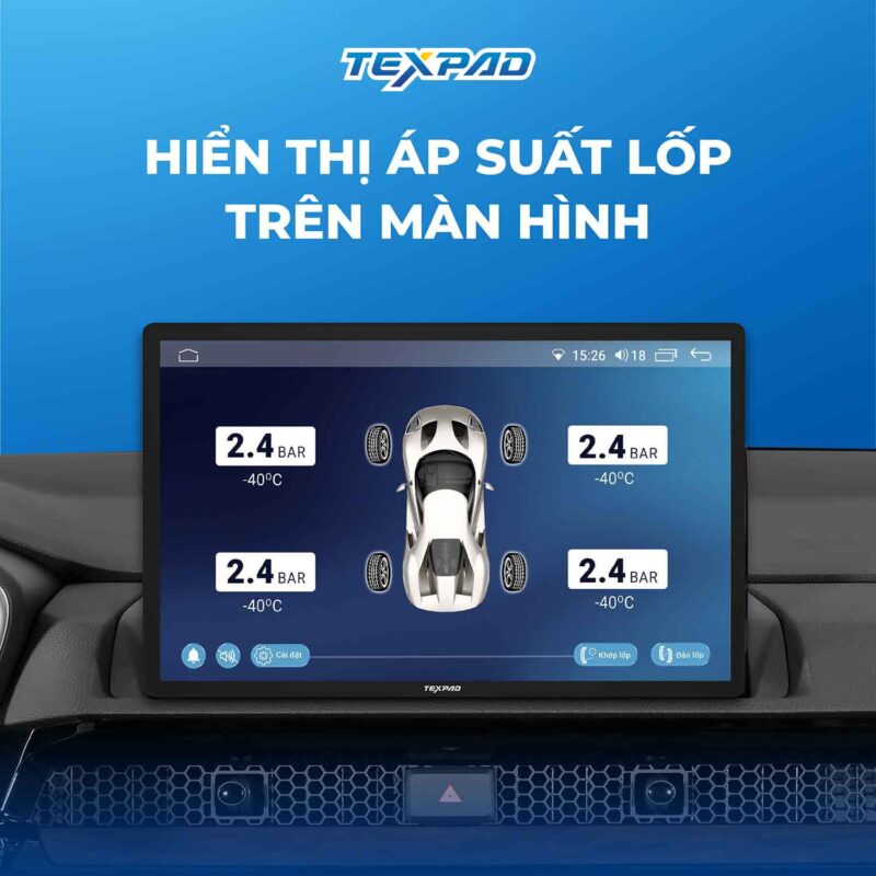 Hiển thị cảm biến áp suất lốp