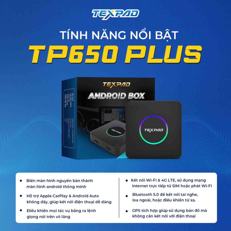 Tính năng nổi bật android box Texpad TP650 Plus