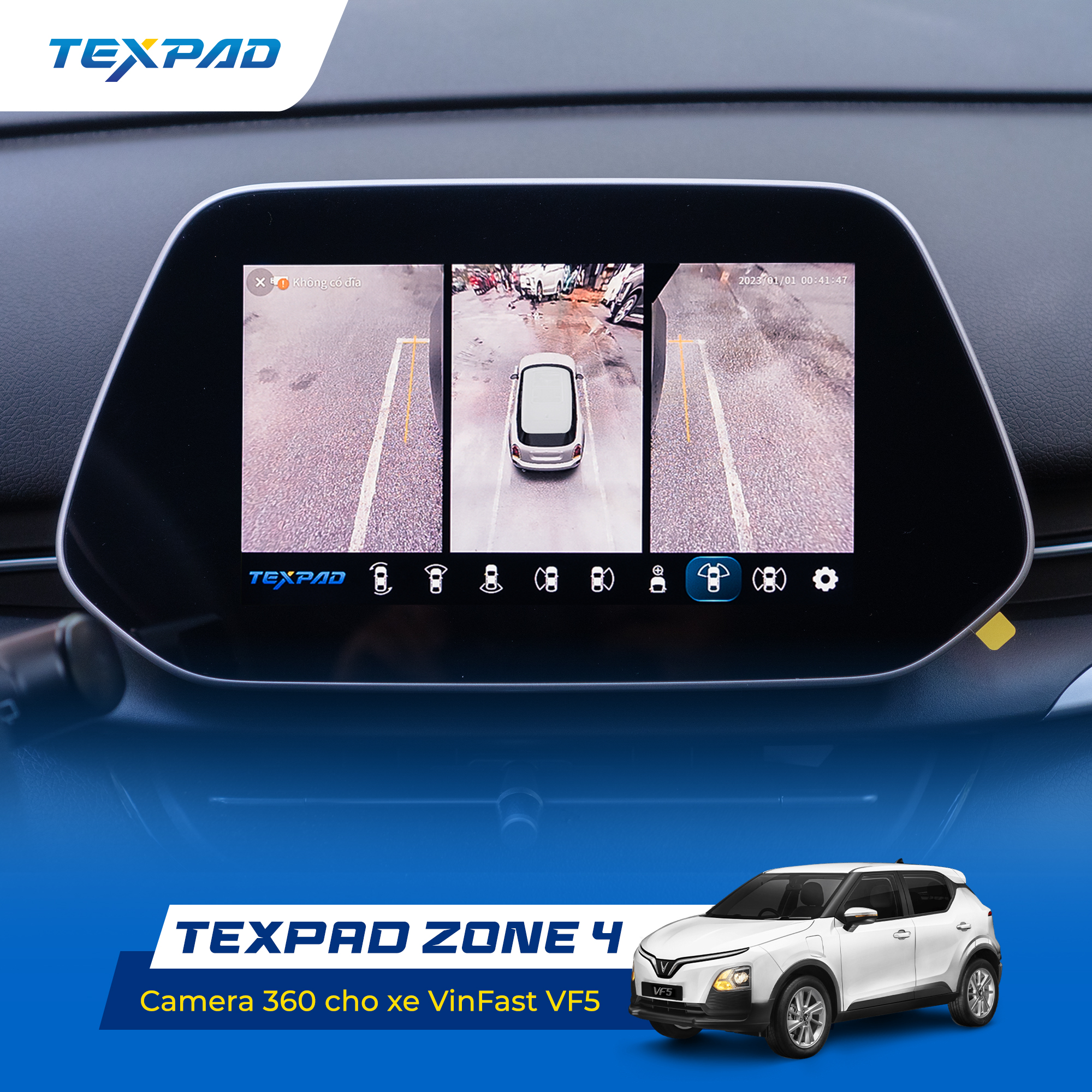 Ảnh thực tế camera 360 Texpad Zone 4 Eco Vinfast VF5