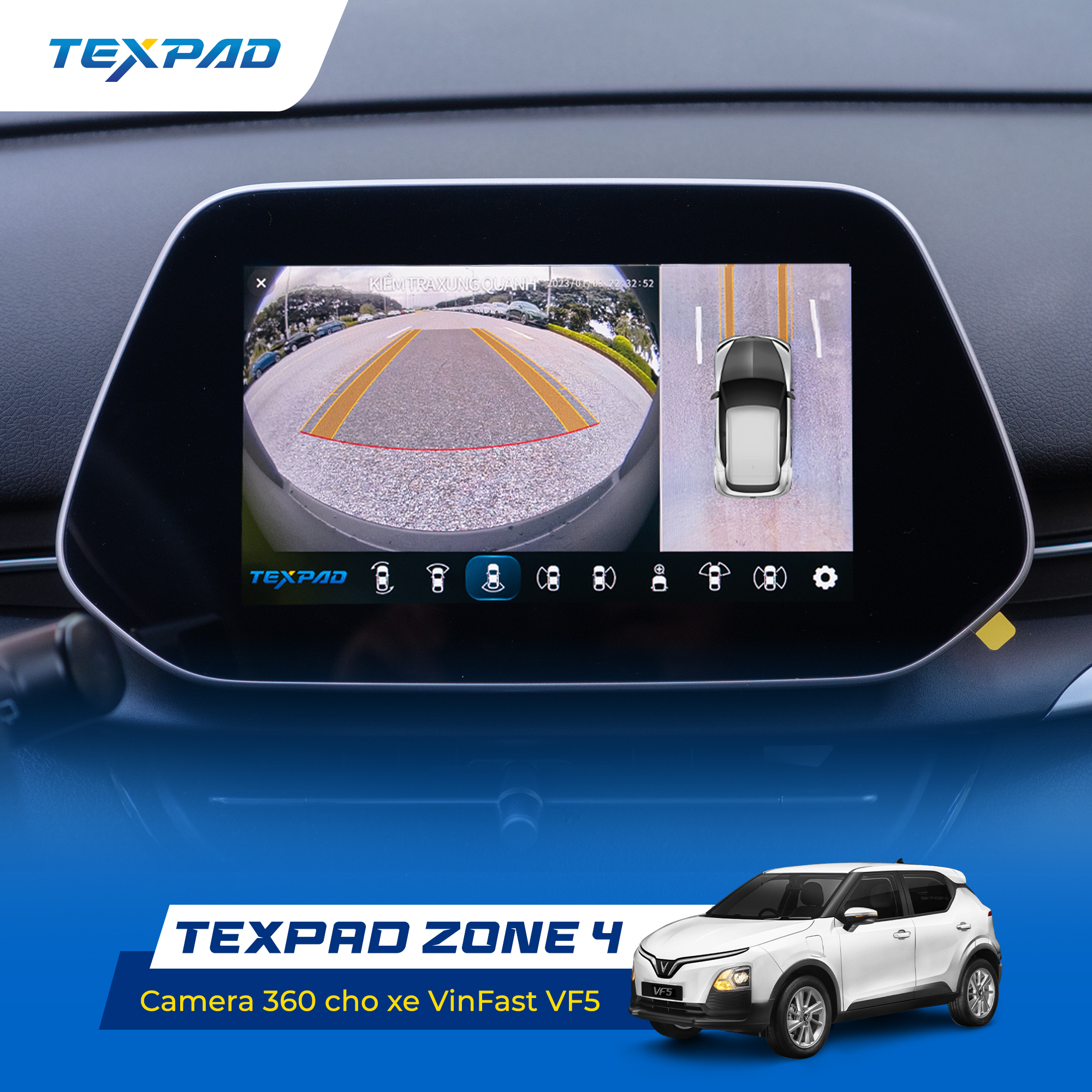 Ảnh thực tế camera 360 Texpad Zone 4 Eco Vinfast VF5