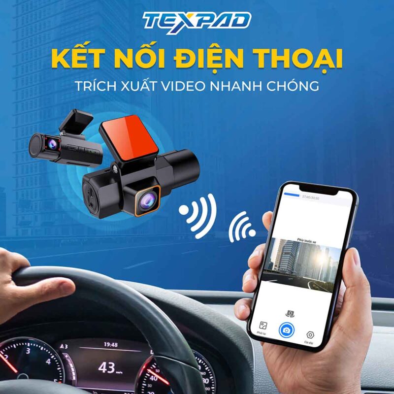 Kết nối điện thoại qua camera hành trình Texpad Zone 3 DVR