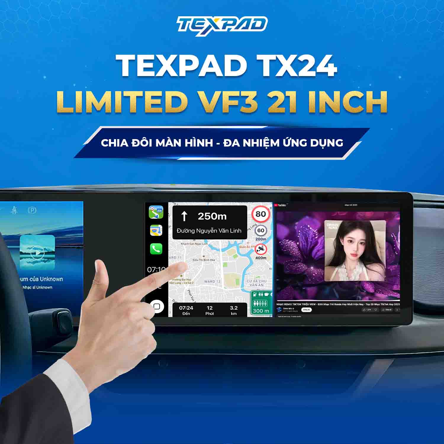 Sử dụng đa nhiệm trên màn hình Texpad TX24 VF3 21 inch Limited