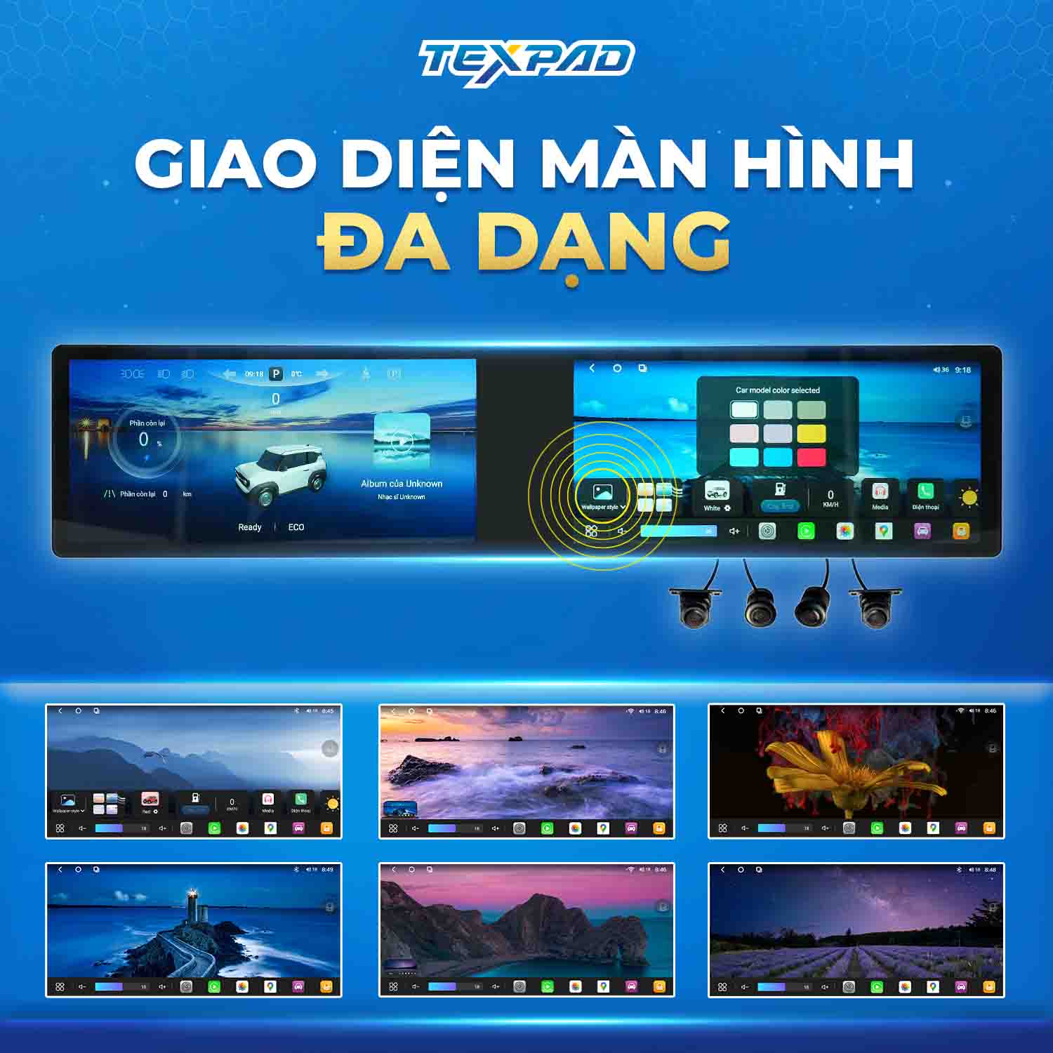 Giao diện màn hình Android Texpad TX24 VF3 21 inch Limited