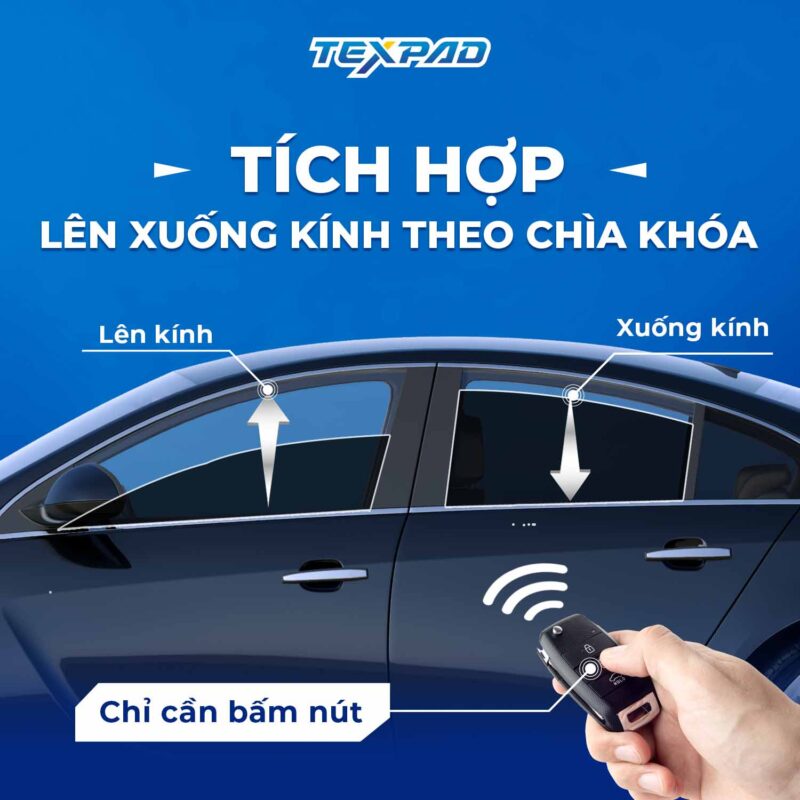 Tích hợp lên xuống kính theo chìa khóa Texgate TG26